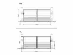 EXPERTLAND Portón|Portón corredero de aluminio antracita Ancho 392 x Alt. 173 cm - NAZARIO
