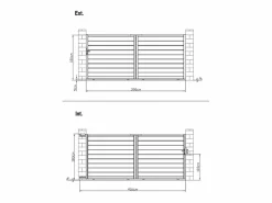 Portón corredero motorizado de aluminio color antracita PRIMO - Ancho 392 x Alt. 176 cm^EXPERTLAND Clearance