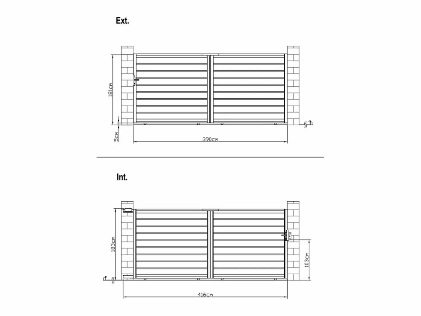 Portón corredero motorizado de aluminio color antracita PRIMO - Ancho 392 x Alt. 176 cm^EXPERTLAND Clearance