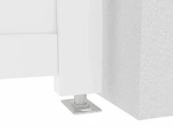 EXPERTLAND Portón de aluminio Ancho 305 x Alt. 181 cm NAZARIO Blanco New