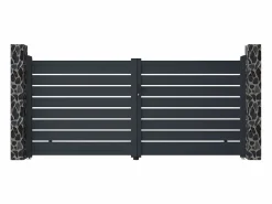 Portón de aluminio color antracita Ancho 350 x Alt. 158 cm PRIMO^EXPERTLAND Clearance