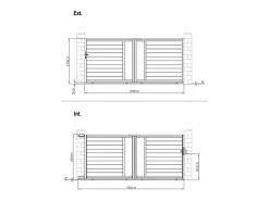EXPERTLAND Portón|Portón eléctrico corredero de aluminio Ancho 416 x Alt. 180 cm antracita GREGOR