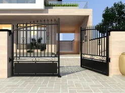 EXPERTLAND Portón|Portón eléctrico de aluminio - Ancho 367 x Alt. 183 cm NERBIS