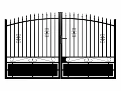 EXPERTLAND Portón|Portón eléctrico de aluminio - Ancho 367 x Alt. 183 cm NERBIS