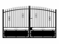 EXPERTLAND Portón de aluminio Ancho 300 x Alt. 183 cm NERBIS Negro Best