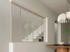 Poste de acabado de aluminio termo lacado para cristalera Alt. 105 cm Natural claro BAYVIEW^Vente-unique