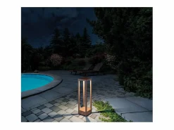 Poste para Jardín - Poste LED para Fijar al Suelo - Luz Nocturna Cálida 3000K 230V 15W 1590lm Azafrán - Corten^ Online