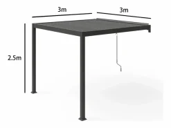 Pérgola adosada bioclimática 3x3 m AGADIR^Concept-Usine Sale
