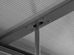 EXPERTLAND Pérgola adosada con techo deslizante - 27 m² - antracita - IZEDA Gris antracita Discount