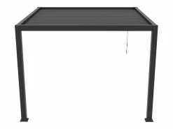 EXPERTLAND Pérgola adosada de aluminio con lamas orientables 9,36 m² - SERADO Gris antracita Outlet