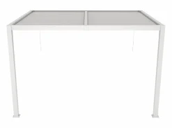 EXPERTLAND Pérgola adosada de aluminio con lamas orientables 12 m² - SERADO Blanco New