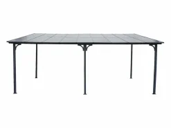 Habitat et jardin Pérgola|Pérgola adosada "Marvin" - 5,5 x 3 m - 545 x 298 x 243 cm - oscuro