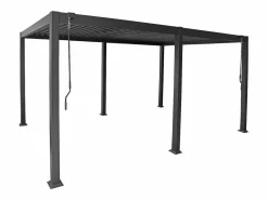 EXPERTLAND Pérgola bioclimática autoportante con lamas orientables - 15 m² - antracita - AMALFI Gris antracita Sale