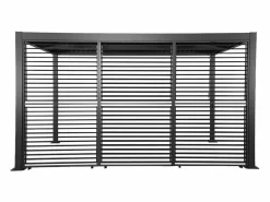 Pérgola bioclimática de aluminio y acero 3x4m + 3 persianas de 1.3m^Sweeek Discount