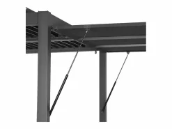Sweeek Pérgola bioclimática de aluminio y acero 3x3m + toldo 3m antracita Gris Online