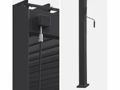 Pérgola bioclimática de aluminio adosada 3x4m + 1 toldo 4m antracita^Sweeek Sale