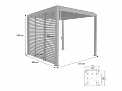 Sweeek Pérgola|Pérgola bioclimática de aluminio 3x3m con lamas orientables v2 + 3