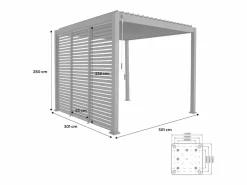Sweeek Pérgola|Pérgola bioclimática de aluminio 3x3m con lamas orientables v2 + 3