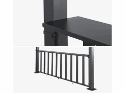 Pérgola bioclimática de aluminio y acero 3x4m + barra 3m antracita^Sweeek Hot