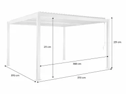 Sweeek Pérgola|Pérgola bioclimática de aluminio y acero con lamas orientables,