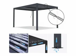 Pérgola bioclimática de aluminio <> - 3 x 4 m - Antracita^Habitat et jardin Sale