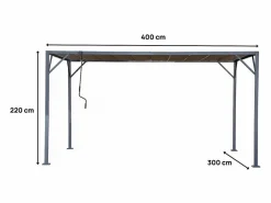 Habitat et jardin Pérgola bioclimática de tejido <> 3x4 m - Topo Online
