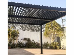 Concept-Usine Pérgola|Pérgola bioclimática de 4x3m con estructura y lamas de aluminio antracita NAXOS