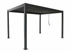 EXPERTLAND Pérgola bioclimática independiente con lamas orientables - 12 m² - antracita - AMALFI Gris antracita Clearance
