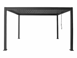 EXPERTLAND Pérgola bioclimática independiente con lamas orientables - 12 m² - antracita - AMALFI Gris antracita Clearance
