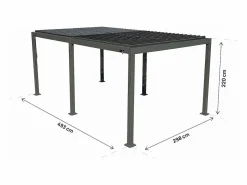 Pérgola bioclimática "Kensington" de aluminio autoportante - 3 x 5 m -^Habitat et jardin Clearance