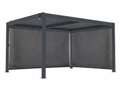 Habitat et jardin Pérgola|Pérgola bioclimática "Windsor premium" con led y 2 persianas de aluminio - 3 x 4 m -