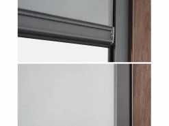 Sweeek Pérgola bioclimática 3x4m con 2 toldos verticales de 3m y 4m madera Marru00f3n Online