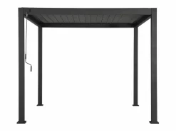 Sweeek Pérgola bioclimática 3x3m de aluminio con lamas orientables antracita Negro