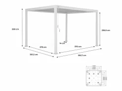 Pérgola bioclimática 3x4m de aluminio con lamas orientables^Sweeek Hot