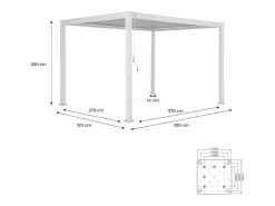Pérgola bioclimática 3x4m de aluminio con lamas orientables^Sweeek Hot