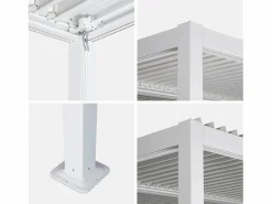 Sweeek Pérgola|Pérgola bioclimática 3x4m de aluminio y acero con lamas orientables