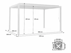 Sweeek Pérgola|Pérgola bioclimática 3x4m de aluminio y acero con lamas orientables