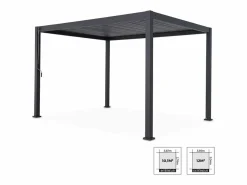 Sweeek Pérgola|Pérgola bioclimática 3x4m de aluminio con lamas orientables antracita