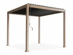Sweeek Pérgola|Pérgola bioclimática 3x3m de aluminio con lamas orientables madera