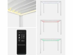 Pérgola bioclimática 3x3m eléctrica de aluminio con iluminación led^Sweeek Hot