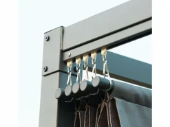 Pérgola con techo corredizo, de metal, color , poliéster resistente a la intemperie (298x213x221cm) Gris Best