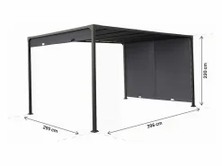 Pérgola con techo metálico retráctil "Courtenay" - 3 x 4 m -^Habitat et jardin New