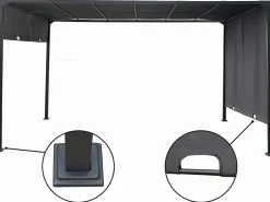 Pérgola con techo metálico retráctil 