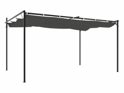 Pérgola con techo retráctil antracita 395x292x230 cm Gris Online