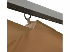 Pérgola con tejado retráctil acero gris taupe 3x3 m 180 g/m² ES231868 Topo Sale