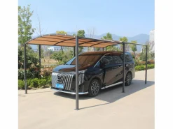 Concept-Usine Pérgola corredera extensible y carport de 9m² a 16m², gris y ICARIA Beige