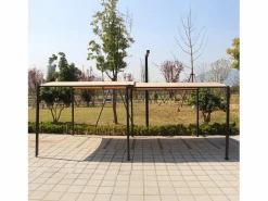 Concept-Usine Pérgola corredera extensible y carport de 9m² a 16m², gris y ICARIA Beige