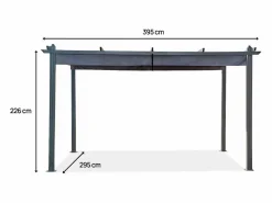 Habitat et jardin Pérgola de aluminio con techo retráctil - 3 x 4 m - Antracita Gris antracita Best