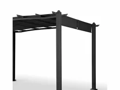 Pérgola de jardín exterior rectangular de aluminio de 3x4 m Barbados -^