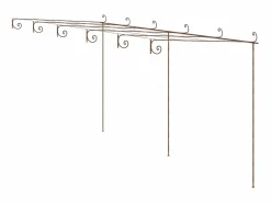 Pérgola|Pérgola de jardín marrón antiguo 6x3x2,5 m hierro ES196086